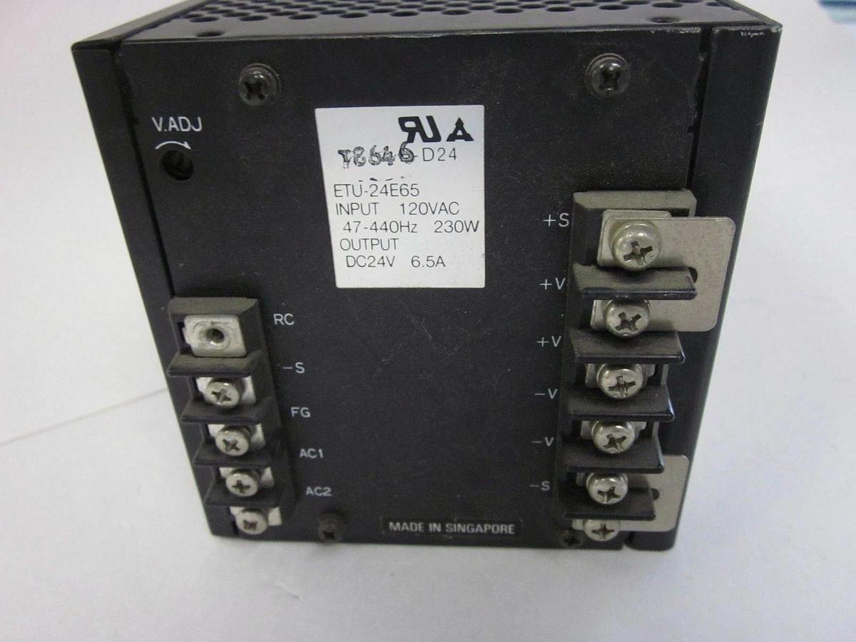 Used Matsushita ETU-24E65 Power Supply 24 VDC, 6.5 AMP, 120 VAC