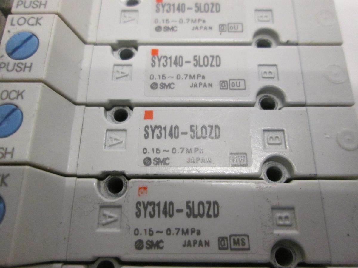 Used SMC, SY3140-5LOZD, Solenoid Valve, Used, Lot of 6