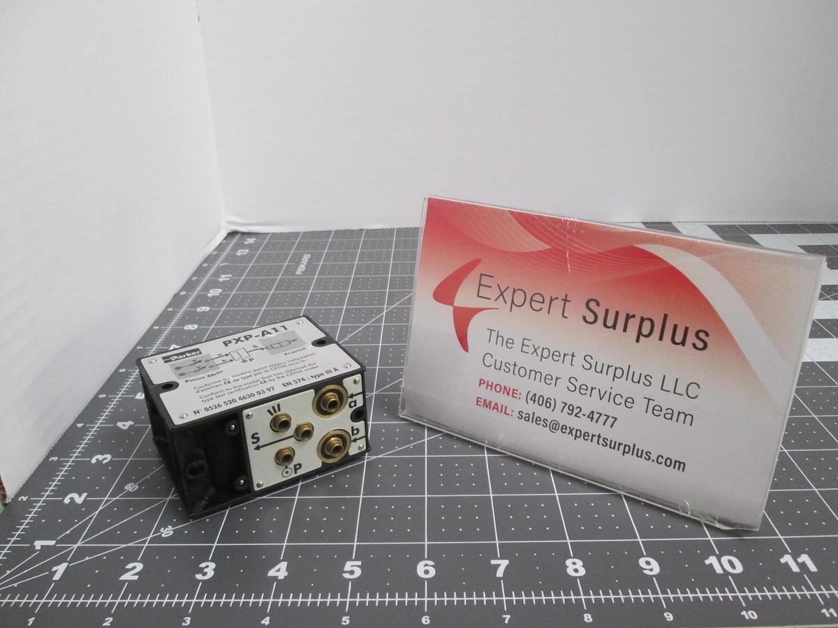 Used Parker PXP-A11 Pneumatic Two Hand Safety Control Logic Module Valve 8 Bar