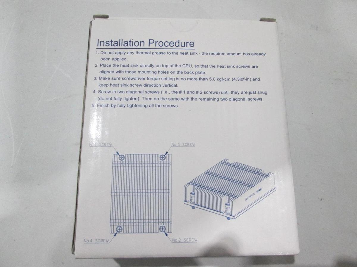 Supermicro, SNK-P0047PS, CPU Cooler Heatsink, New