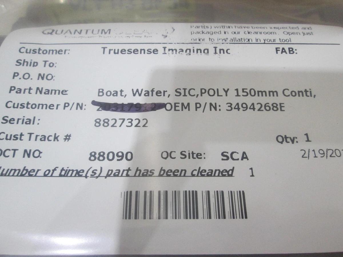 Used Coorstek, Model 20325947, 25 Slot 150 MM Polysilicon Carbide Boat, Cleaned