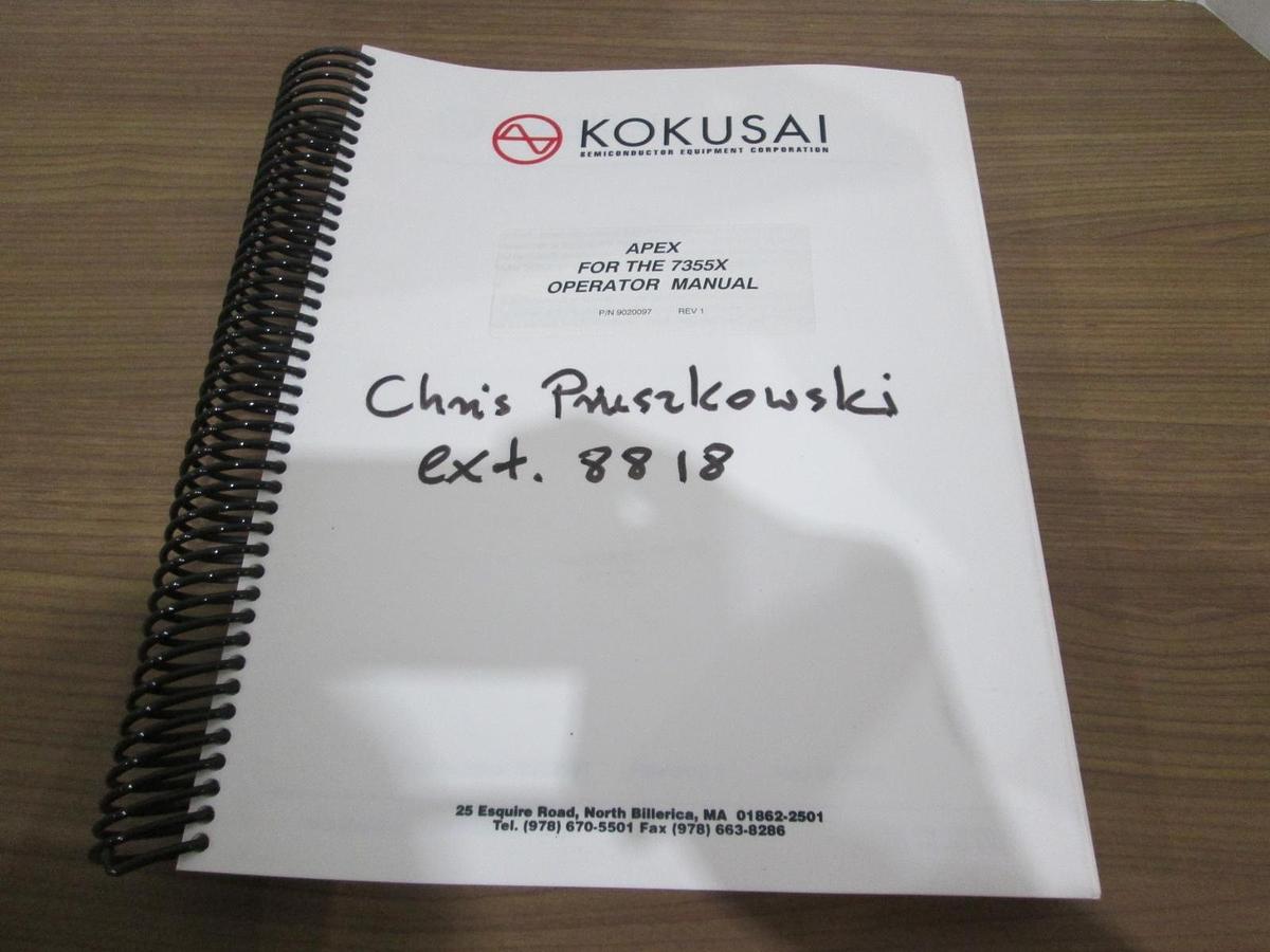 Used Kokusai, 9020097, APEX 7355X Operator Manual, Used