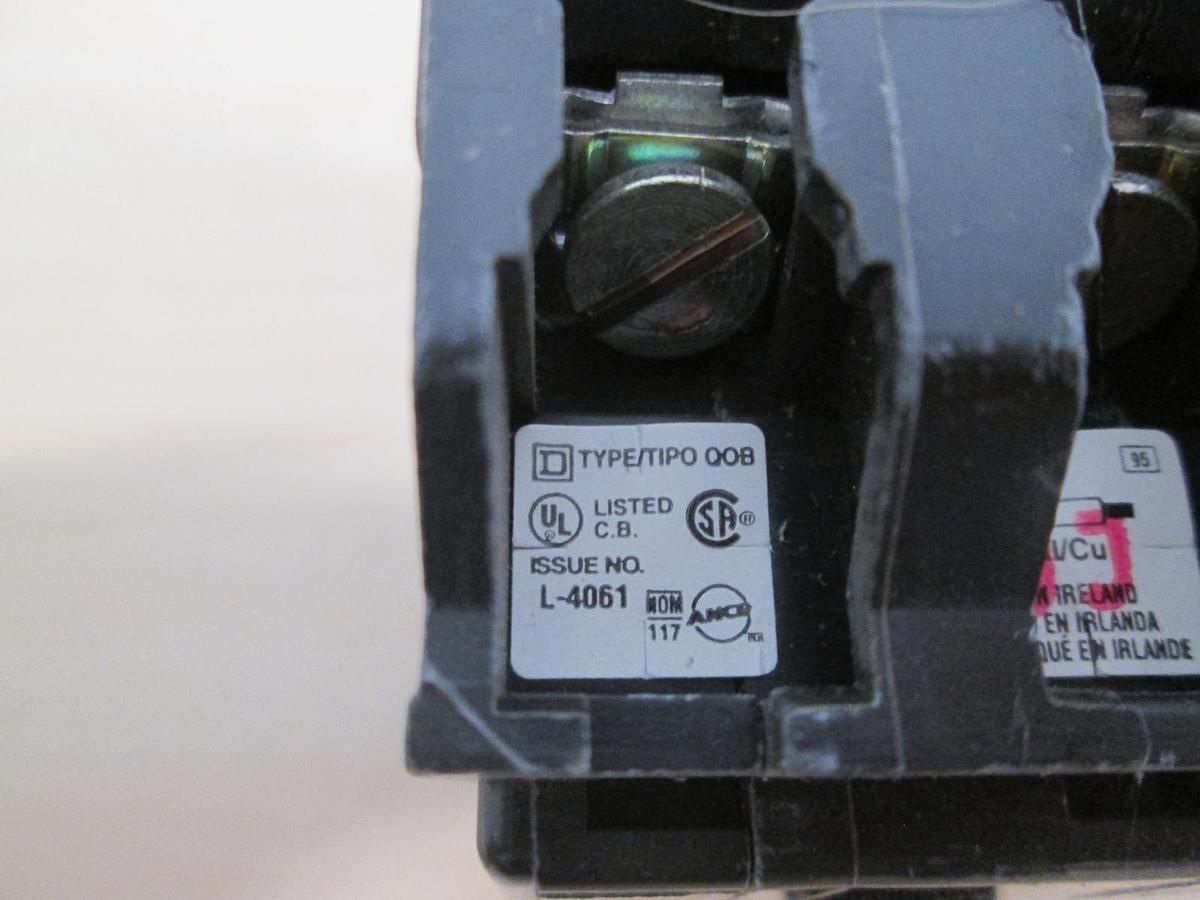 Used Square D, L-4061, Type QOB, 3 Pole Circuit Breaker, 25A, Used