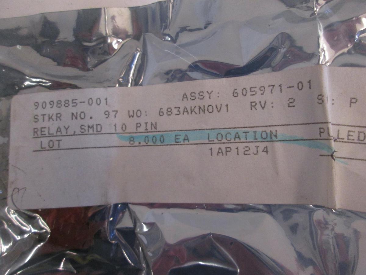 10 Pin SMD Relay, New, Lot of 8