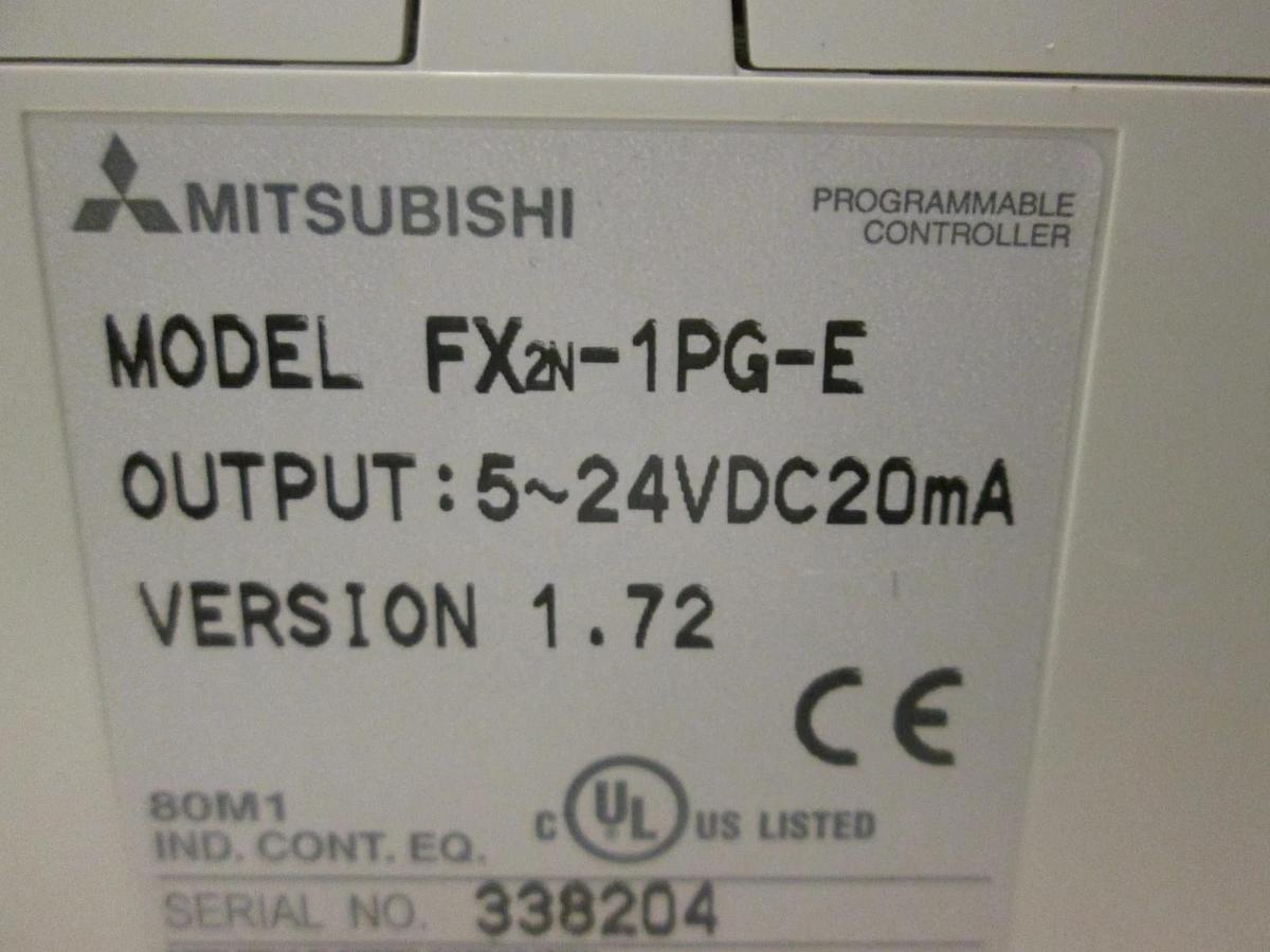 Used Mitsubishi, FX2N-1PG-E, Programmable Controller, 5-24VDC 20mA, Used