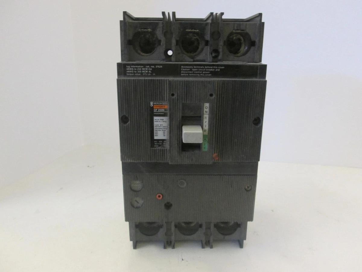 Used Merlin Gerin, 3 Pole Circuit Breaker, CF 250N, AMP, Used