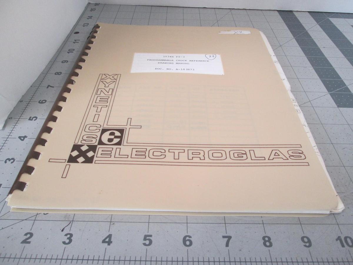 Used Electroglas, Model 1034x PZ-3, Programmable Chuck Reference DWG Manual, Used