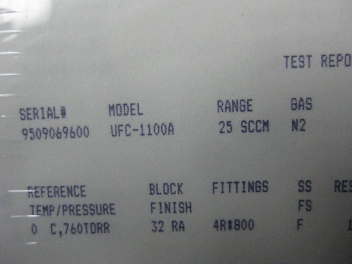 Used Unit UFC-1100A Mass Flow Controller, N2, 25 SCCM, Refurbished