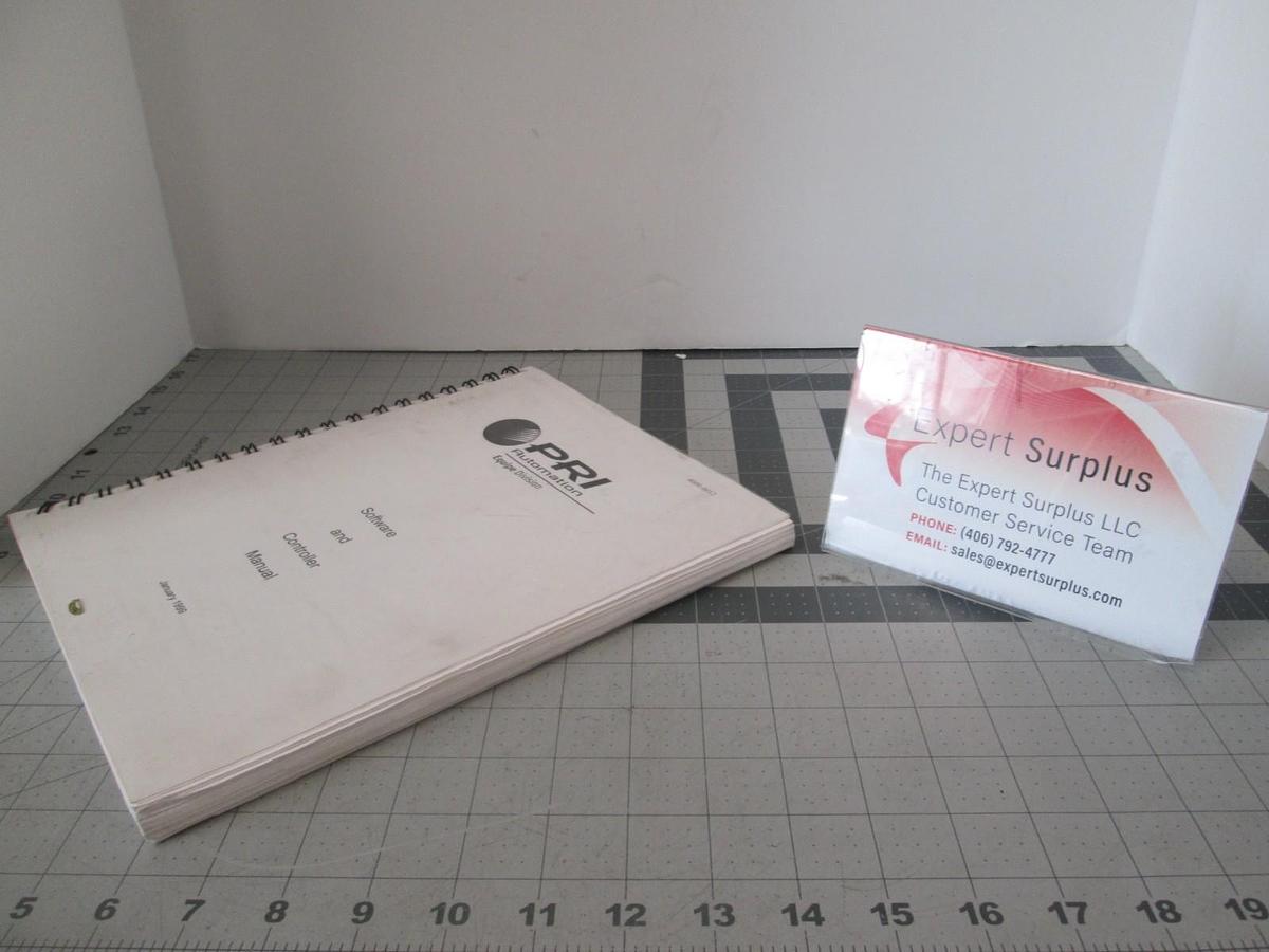 Used PRI Automation, Software and Controller Manual, 4000-0012, Used