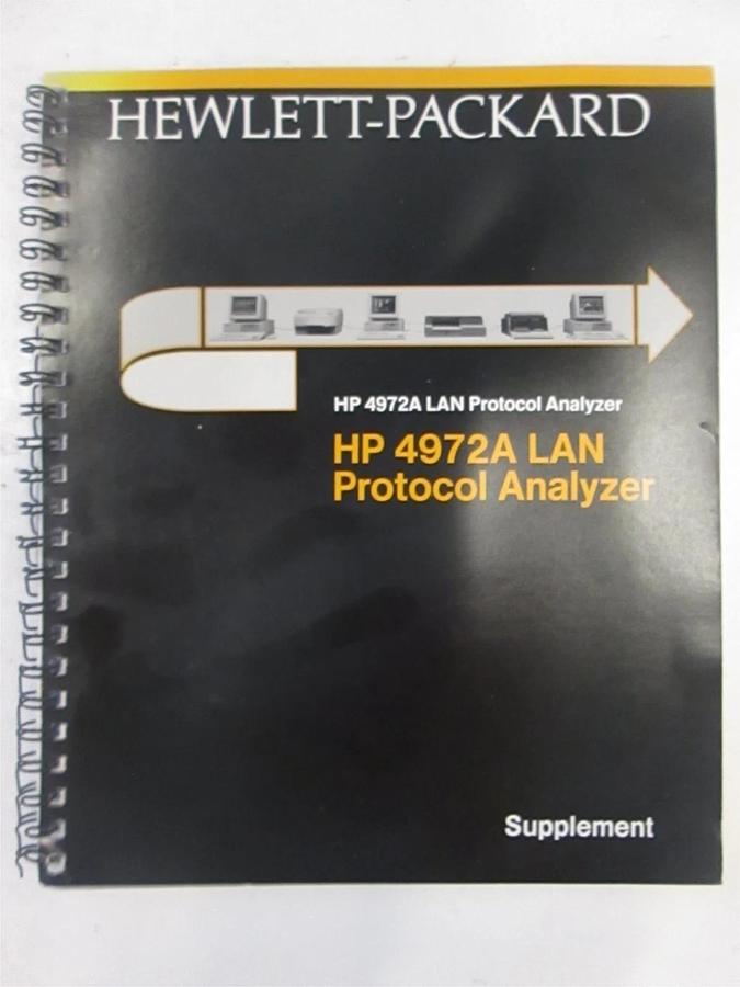 Used HP 4972A LAN Protocol Analyzer Supplement Manual, Used