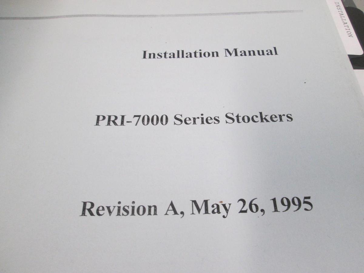 Used PRI Automation, PRI-7000 Series Stockers Installation Manual, REV A, Used