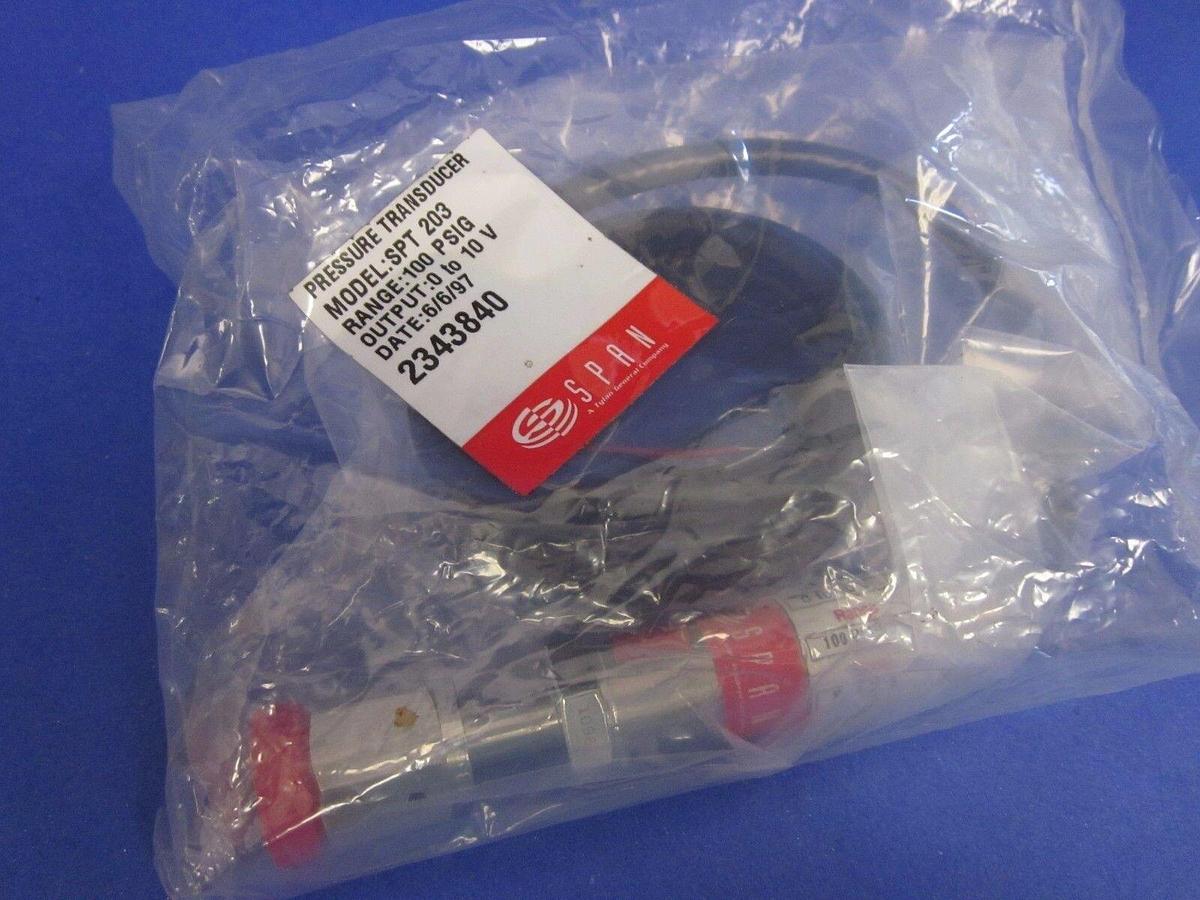 Span SPT 203 Pressure Transducer 100 PSI, 1/4" FVCR Fitting, New in Wrap