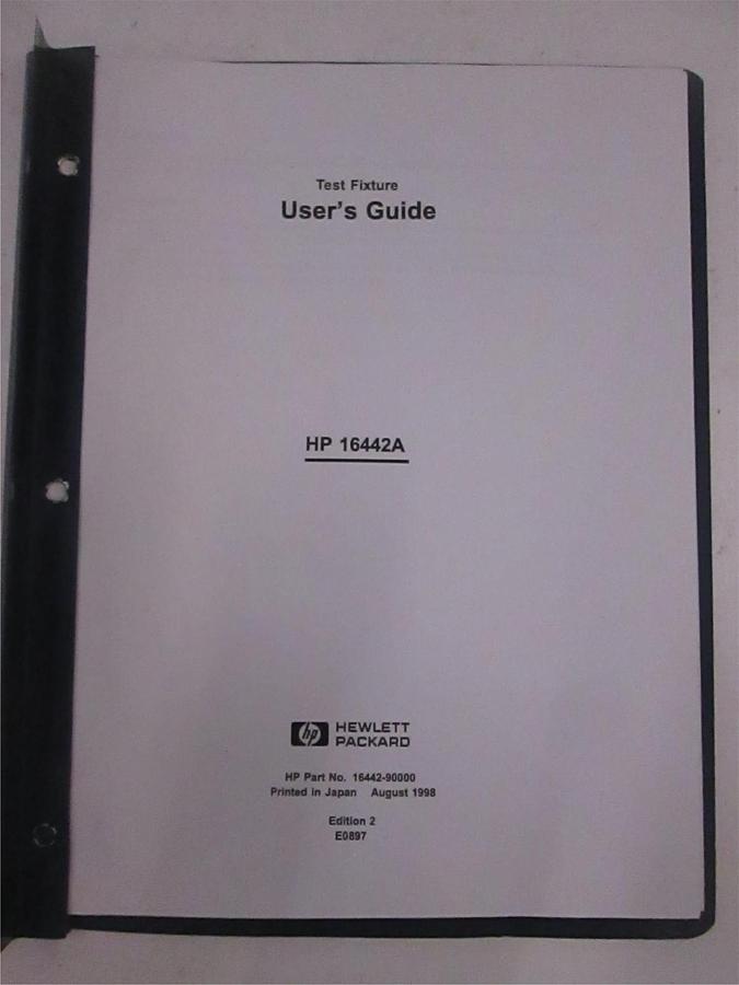 Used HP 16442A Test Fixture User's Guide, Used