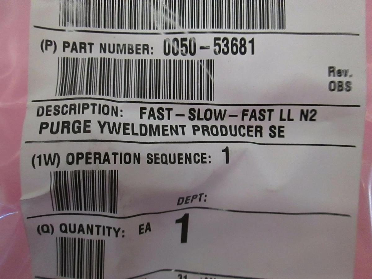 Used AMAT, Fast-Slow-Fast LL N2 Purge YWeldment Producer SE, 0050-53681, Used