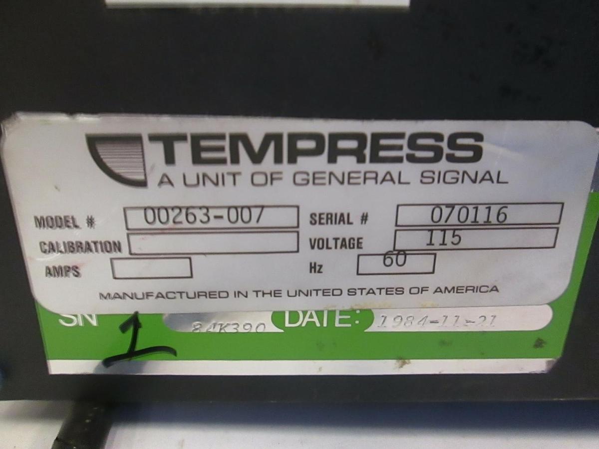 Used Tempress Model 00263-007 PCB Cage, 115V, 60Hz, Used