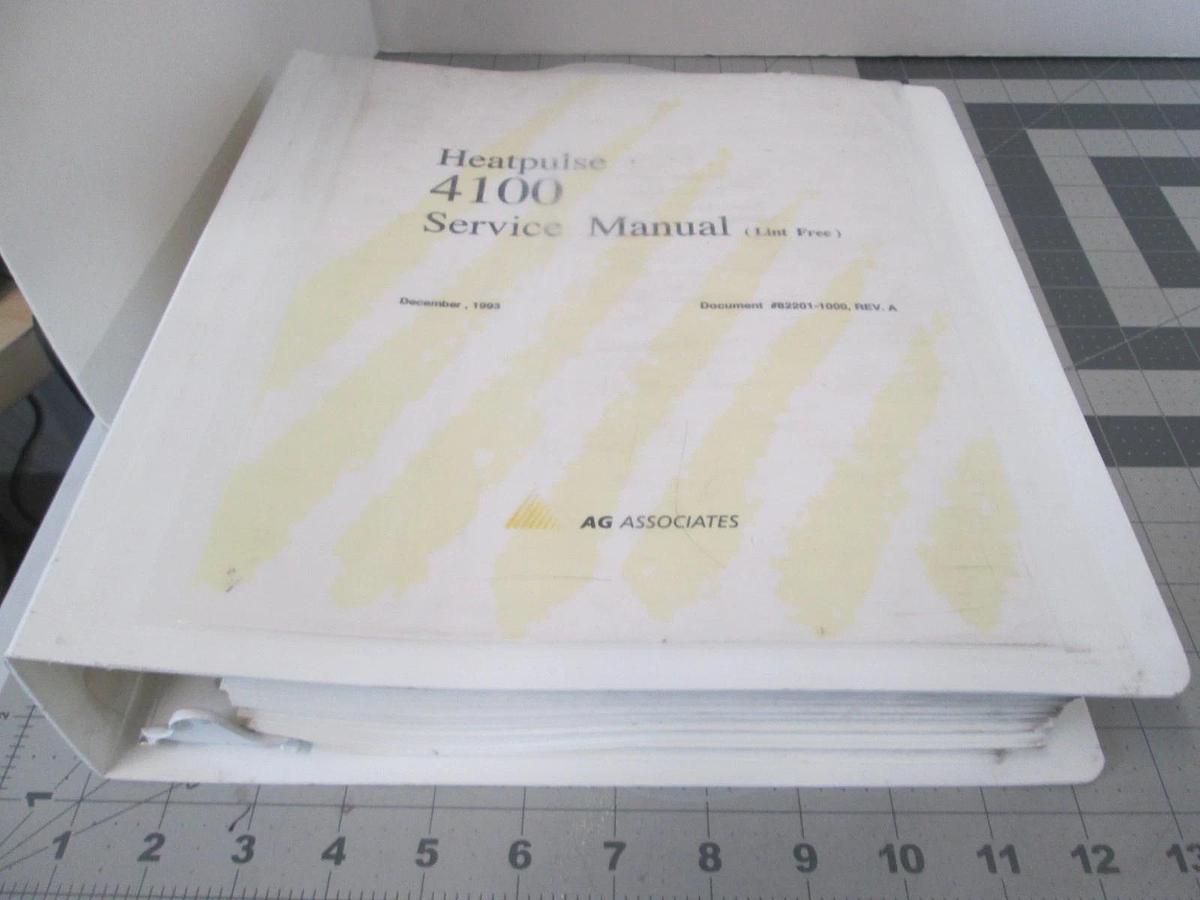 Used Heatpulse, 4100, Service Manual (Lint Free), 82201-1000, Rev A, Used