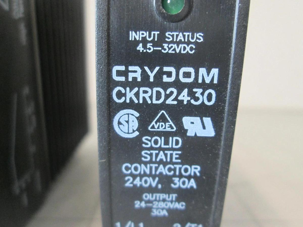 Used Crydom, CKRD2430, Solid State Contactor, 240V, 30A, Used, Lot of 2