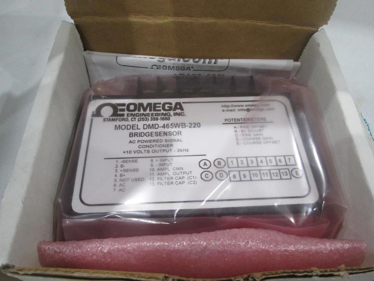 Omega, Model DMD-465WB-220, Bridgesensor, AC Powered Signal Conditioner, NIB