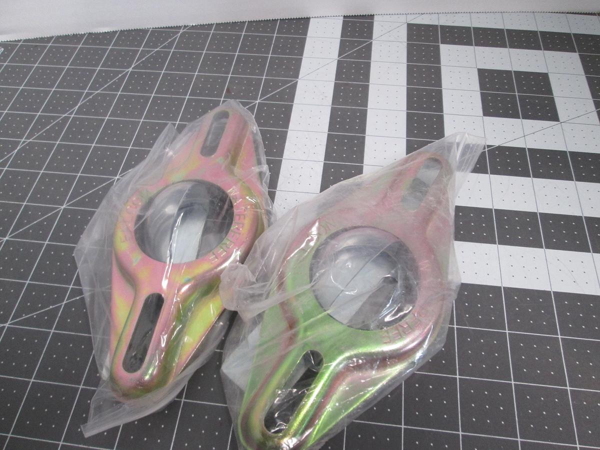 Used Lot of 2 Waterbury Falcon Oil Fluid Level Bubble Sight Glass Flange Assembly