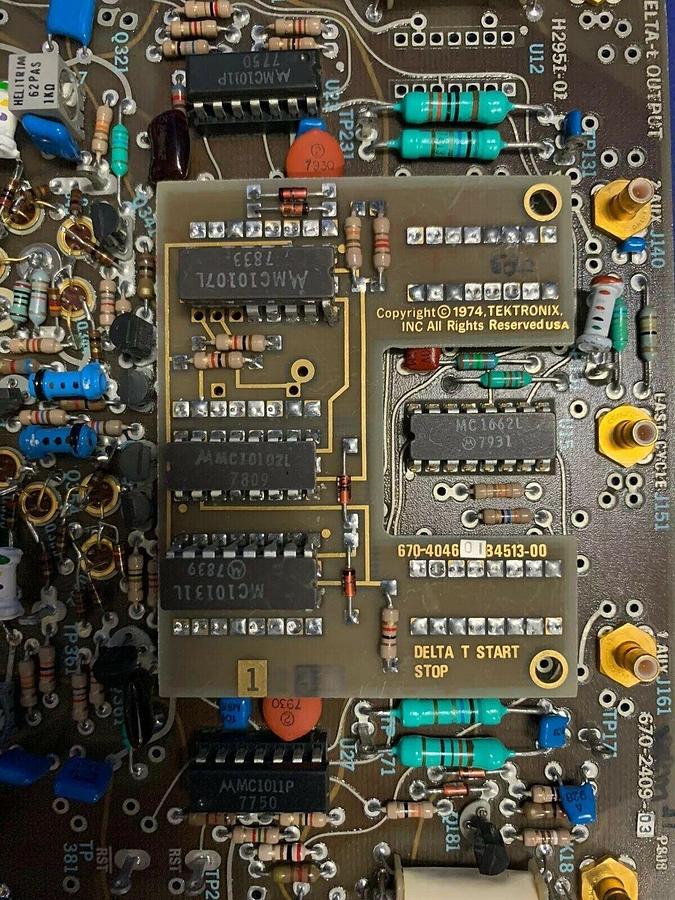 Used Tektronix 670-2409-03 Delta-t Output / 670-4046-01 Delta-t Start PCB Assy, Used
