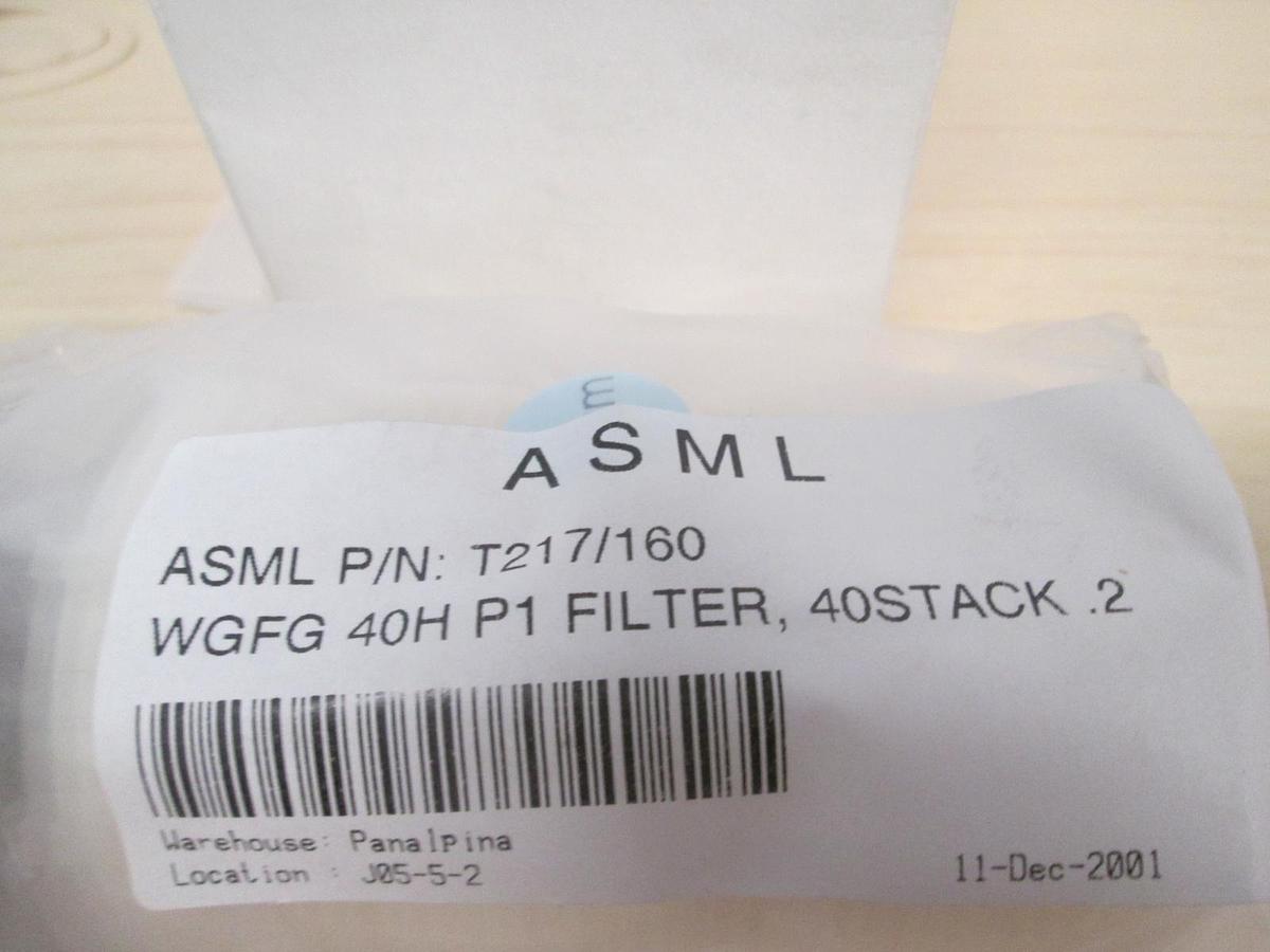 Used ASML, WGFG 40H P1 Filter, 40 Stack .2, New