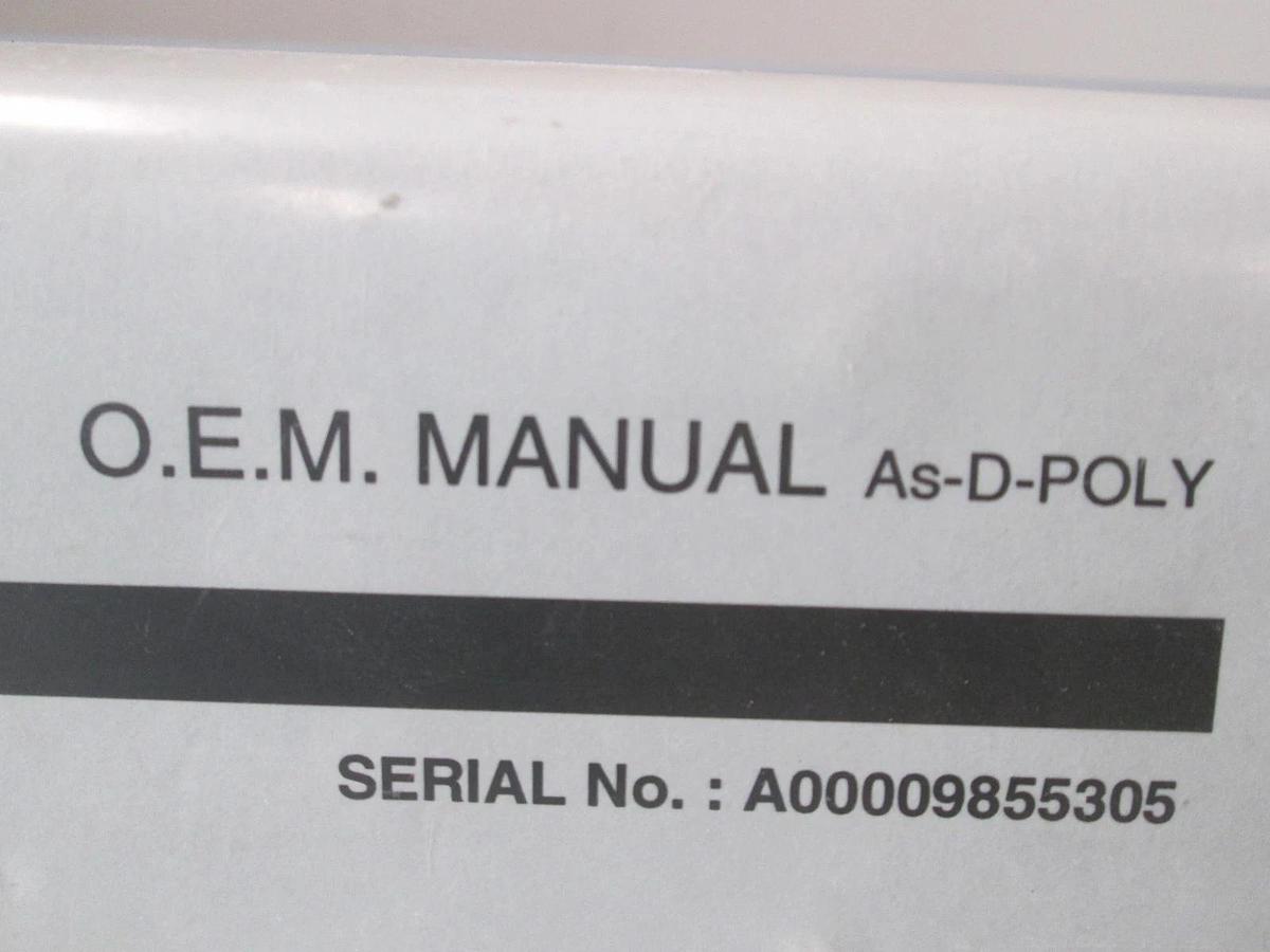 Used TEL Tokyo, ALPHA-8S, O.EM. Manual, As-D-Poly, REV 1, Used