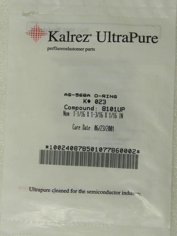 Used Kalrez, AS-568A, K# 023, Gray O-Ring, 1-1/16 x 1-3/16 x 1/16 in, NIP