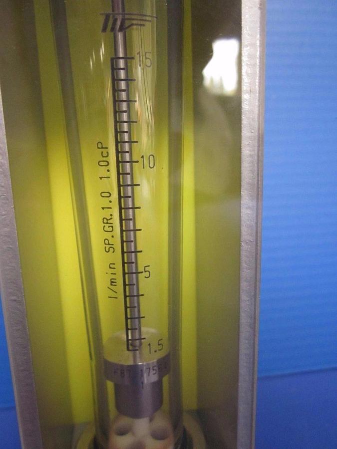 Used TOKYO KEISO 15-1.5 l/min Purgemeter with 3/4" and 1" Connection Fittings