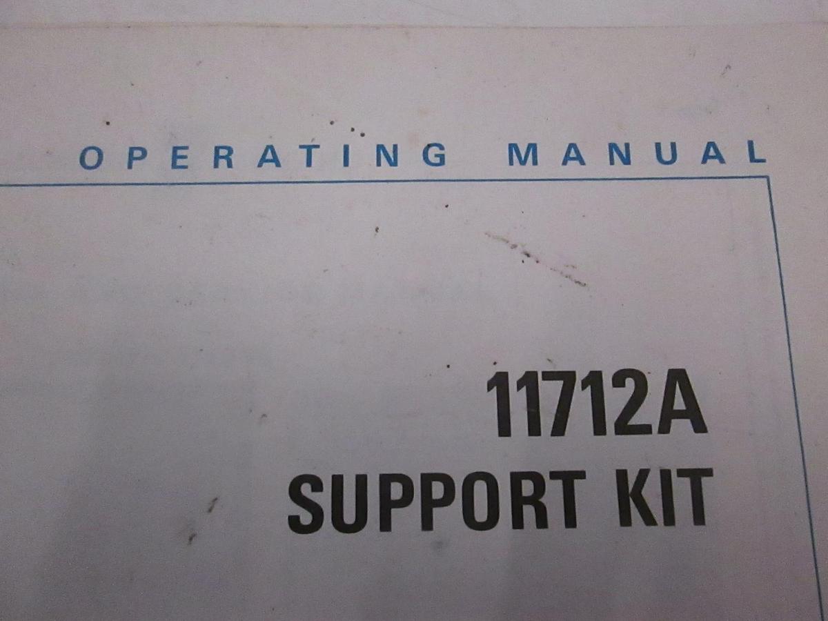 Used HP Model 11712A Support Kit Operating Manual, Used