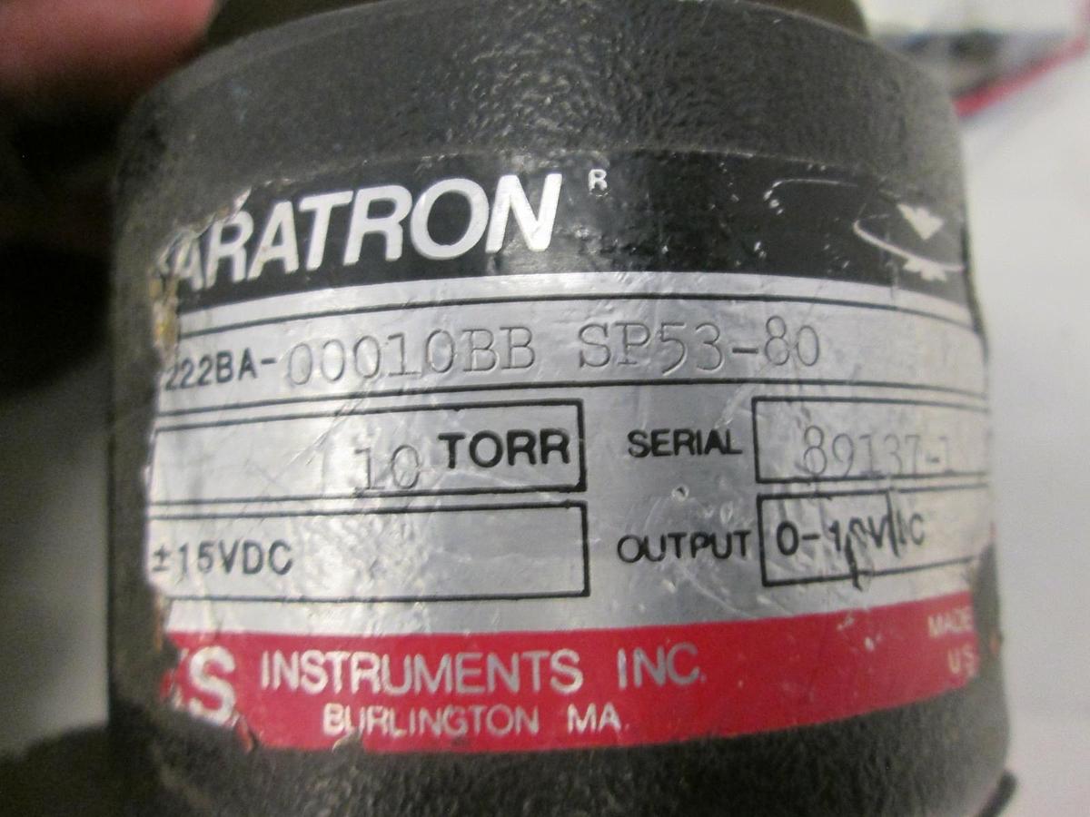 Used MKS, Baratron 10 Torr Pressure Transducer, 222BA-00010BB, Used
