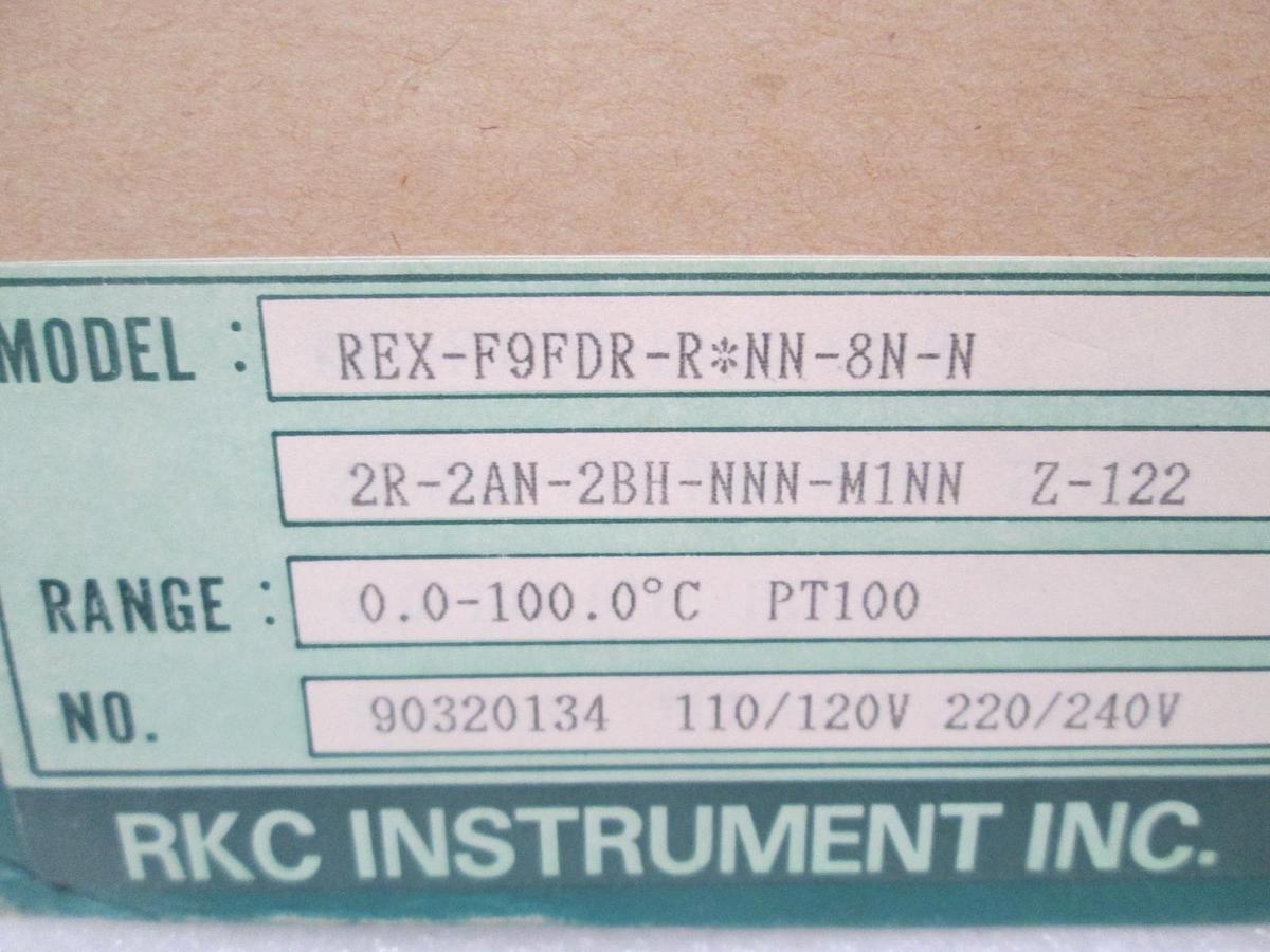 Used RKC Instruments Inc., REX-F9FDR, Temperature Controller, Range 0-100 C, New