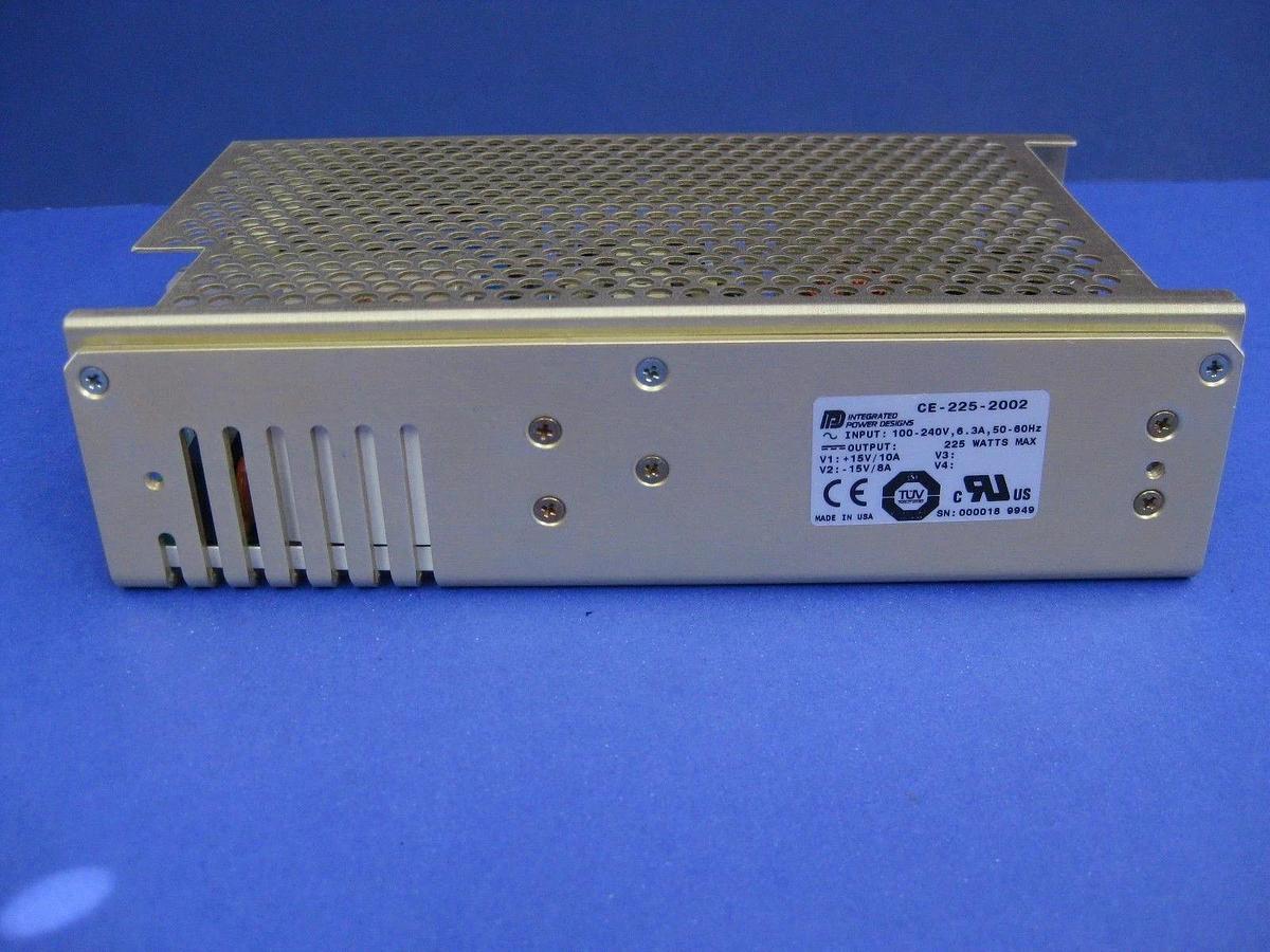 Integrated Power Designs CE-225-2002 Power Supply, 15V/10A -15V/8A, 225W, New