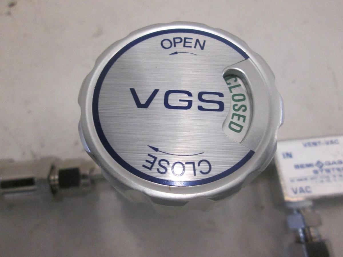Used VGS, 316L Series 14, 521980, Manual Valve w/ Semi Gas Systems Vent-Vac, Used