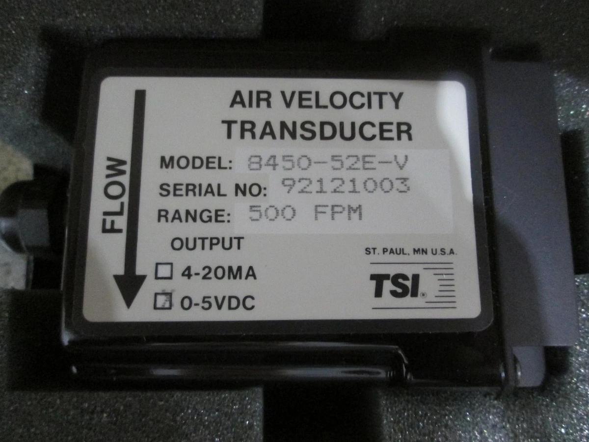 TSI, 8450-52E-V, Air Velocity Transducer w/Operation and Service Manual, New
