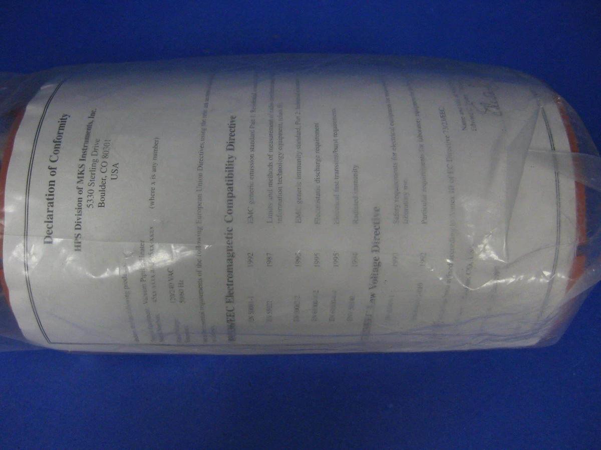 MKS HPS 9599-0334 Straight 7" Heater Jacket for 3” Diameter Vacuum Pipe, NEW