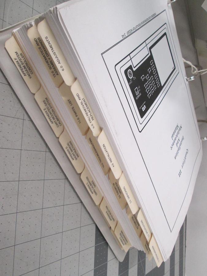 Used UTI, QualiTorr III, Installation and Maintenance Manual, Used