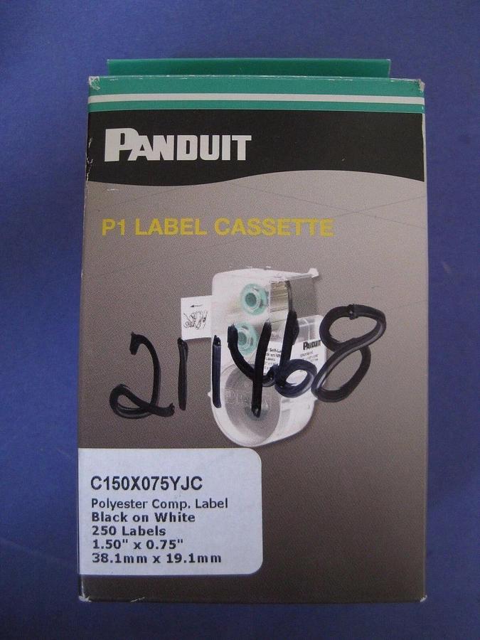 Panduit C1500X075YJC Polyester Label Cassette, 1.5" x 0.75"