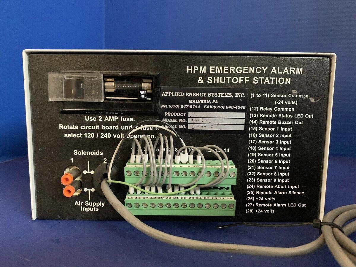 Used Praxair HPM Emergency Alarm and Shutoff Station, Used