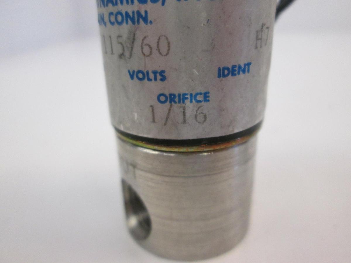 Used Precision Dynamics A2013-PF Solenoid 2-Way Valve, 300 PSIG, Used