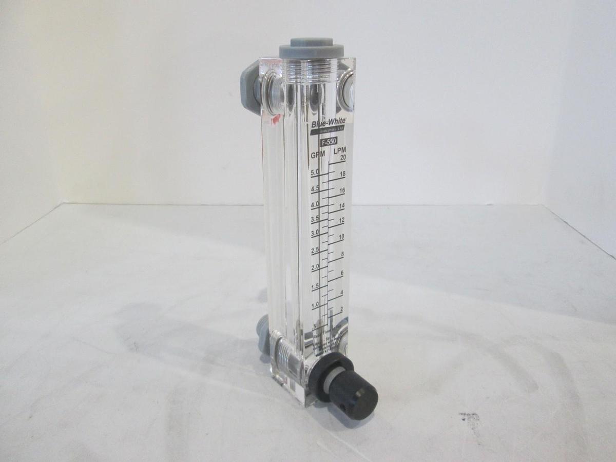 Used Blue-White Industries, F-550, Flowmeter, 0-5 GPM, New