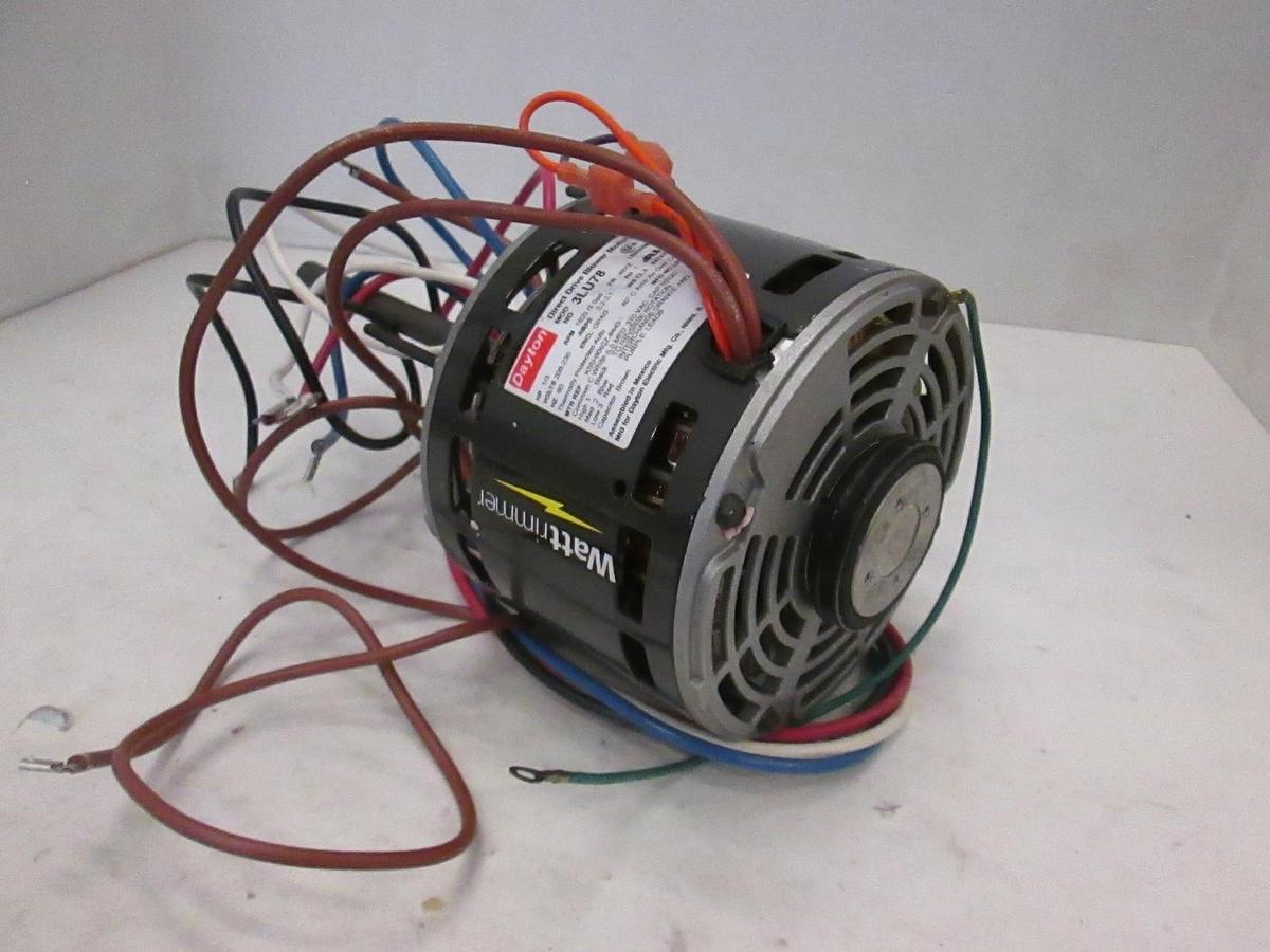 Used Dayton Direct Drive Blower Motor, 3LU78, 1625/3 Spd RPM, Used