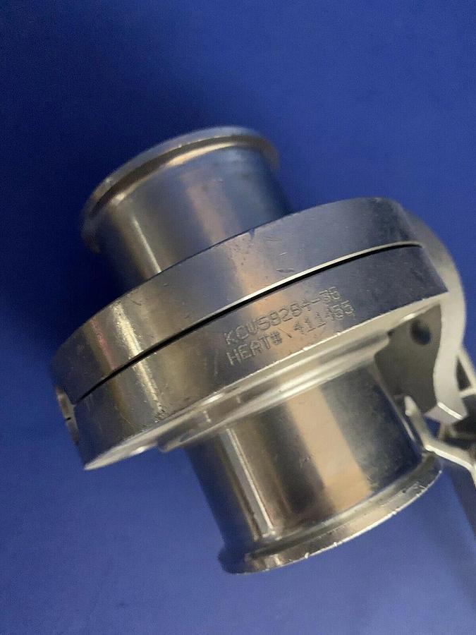 Used 2" Sanitary Flange Butterfly Valve with Clamp Handle, Used