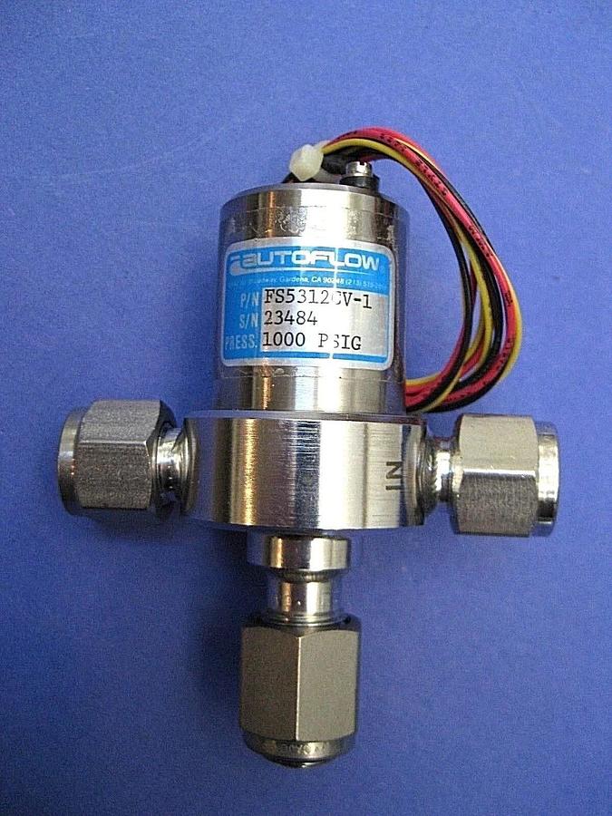 Used Autoflow FS5312CV-1 Adjustable Flow Switch for High Flow Liquid, Viton Seal