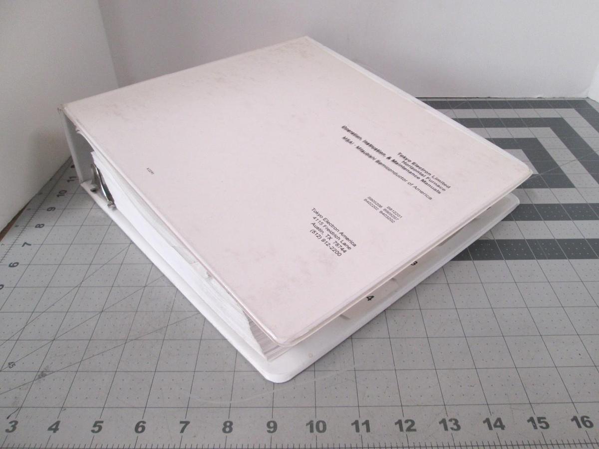 Used TEL Tokyo, Horizontal Furnace Operation, Instruction and Maintenance Manual, Use