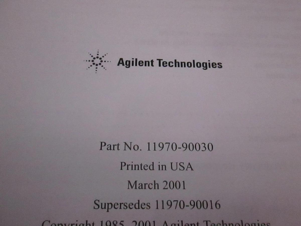 Used Agilent 11970 Series Harmonic Mixers Operation and Service Manual, Used