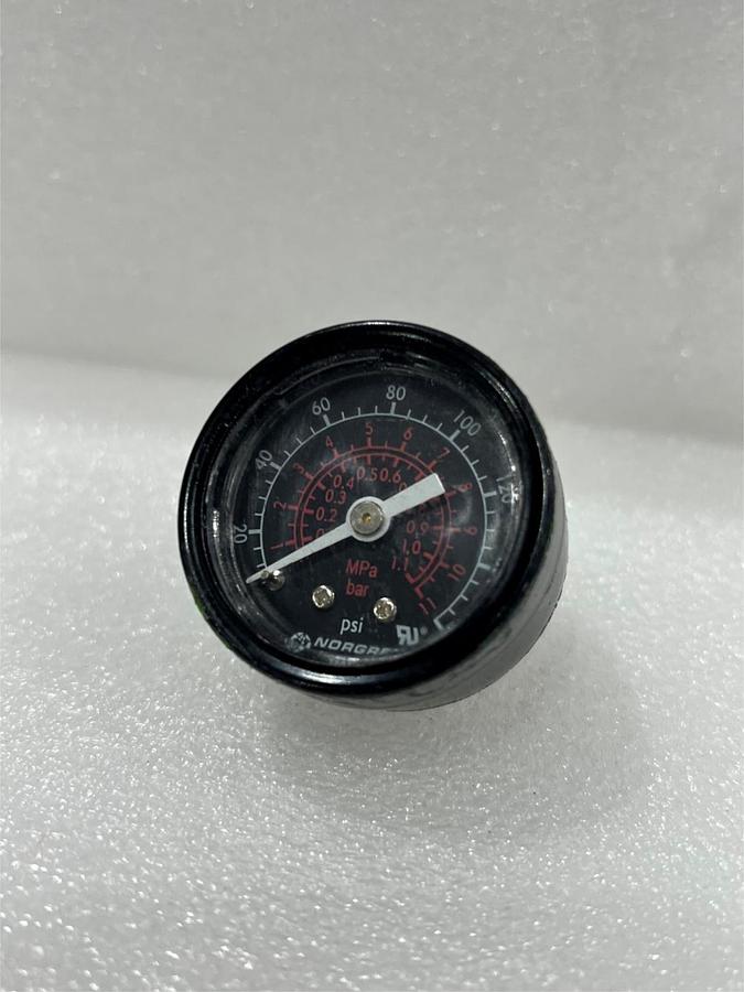 Used Norgren, B40.100-1998 Pressure Gauge, 0-160 PSI, Used