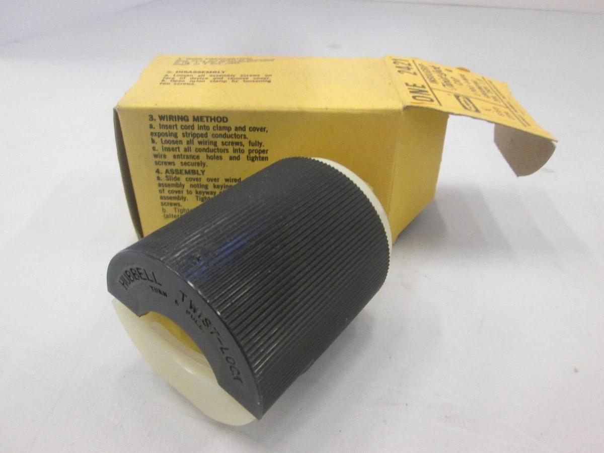 Hubbell, One 2421, Insulgrip Twist-Lock Cap, 3 Pole, New