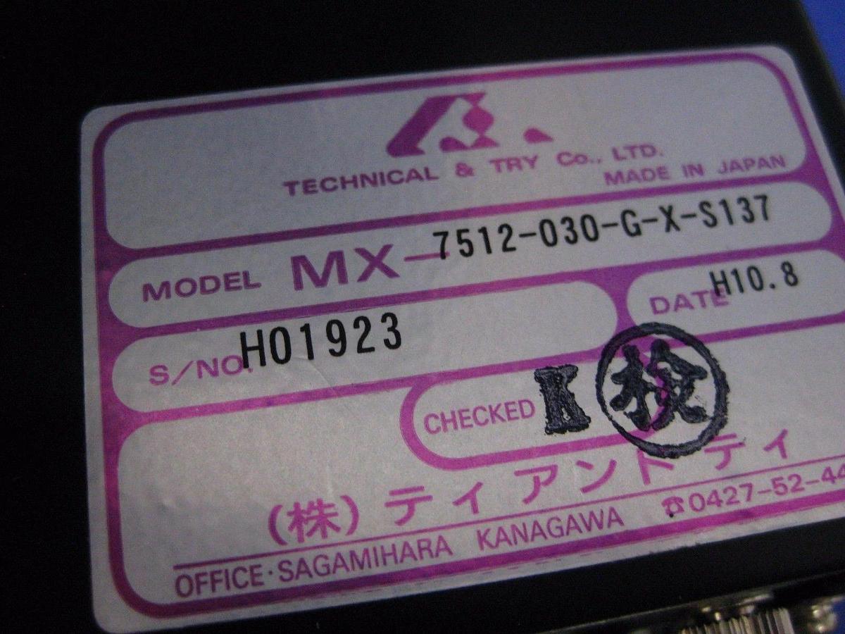 Used TECHNICAL & TRY MX 7500 Controller, MX-7512-030-G-X-S137