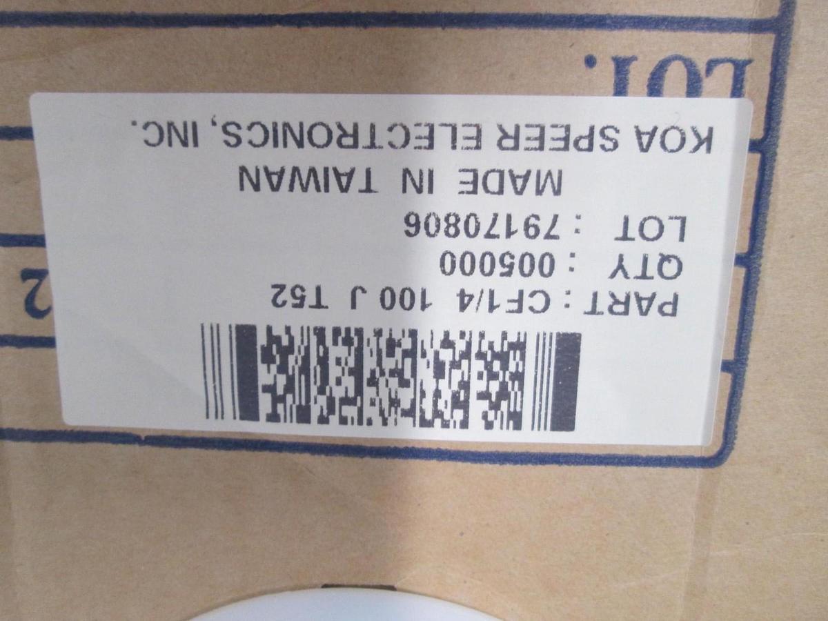 KOA, CF1/4 100 J T52, Resistor, Carbon Film, 1K Ohm 5%, New, Reel of 5000