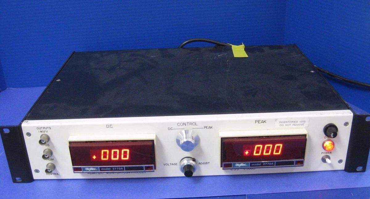 Used C.S.S. E3660 Peak/DC Monitor/Controller w/ (2) Digitec 2770A Meters, Used